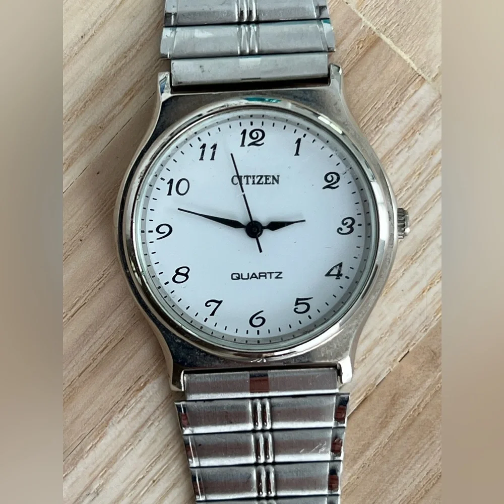 Citizen Watch Vintage White Dial Stainless Adjustable Bracelet Quartz